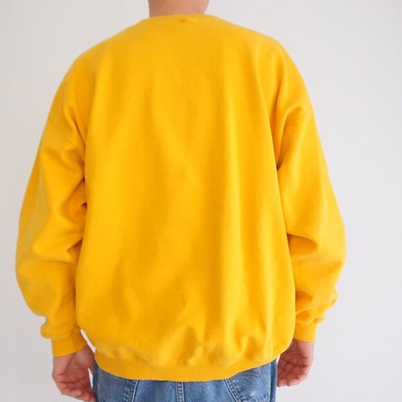 VTG '90S Kauai Hawaii Embroidered Travel Yellow Pre-Shrunk Crewneck Sweater XXL - Picture 2 of 10